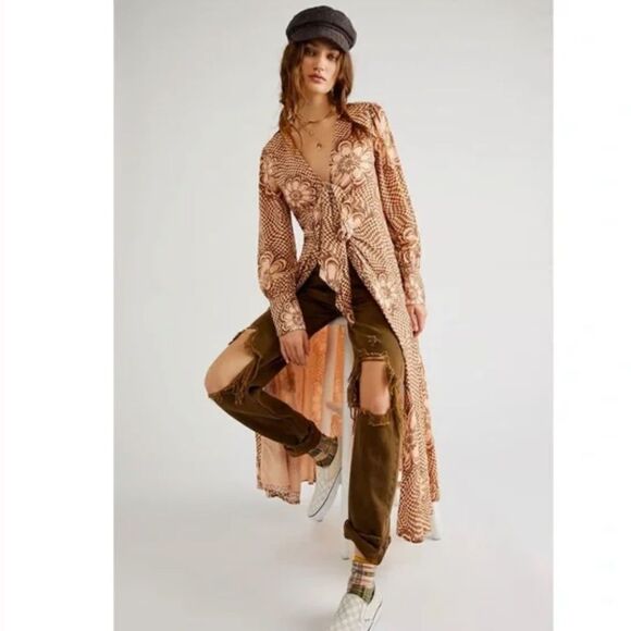 Free People Nappa maxi Dress Size Medium - Picture 2 of 14